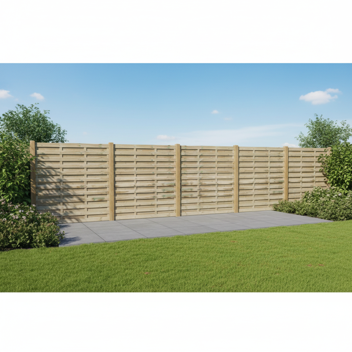 Tuinscherm Recht Budget Geniet Geimpregneerd Grenen 180 x 180 cm