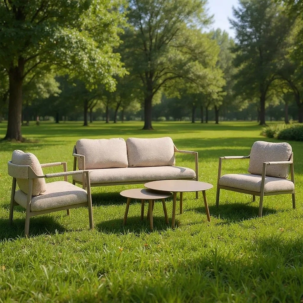 Loungeset Capri - 2 luxe fauteuils + loungebank