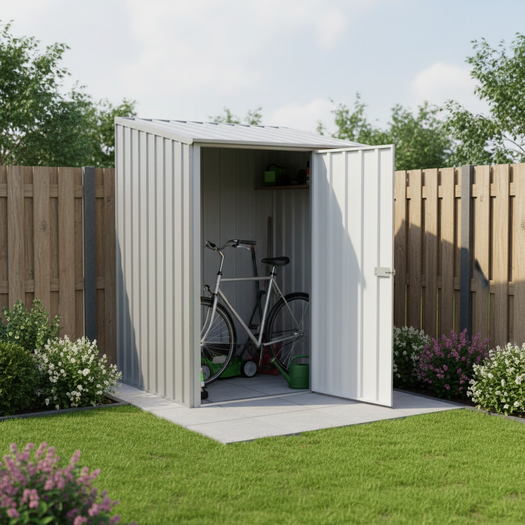 Metalen Tuinhuis Grijs 152 x 152 cm - 2,2 m² 