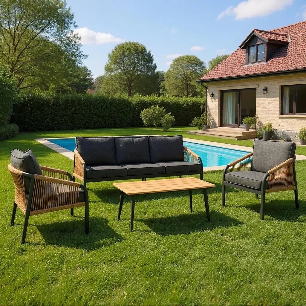Loungeset Cuba - 2 luxe fauteuils + loungebank