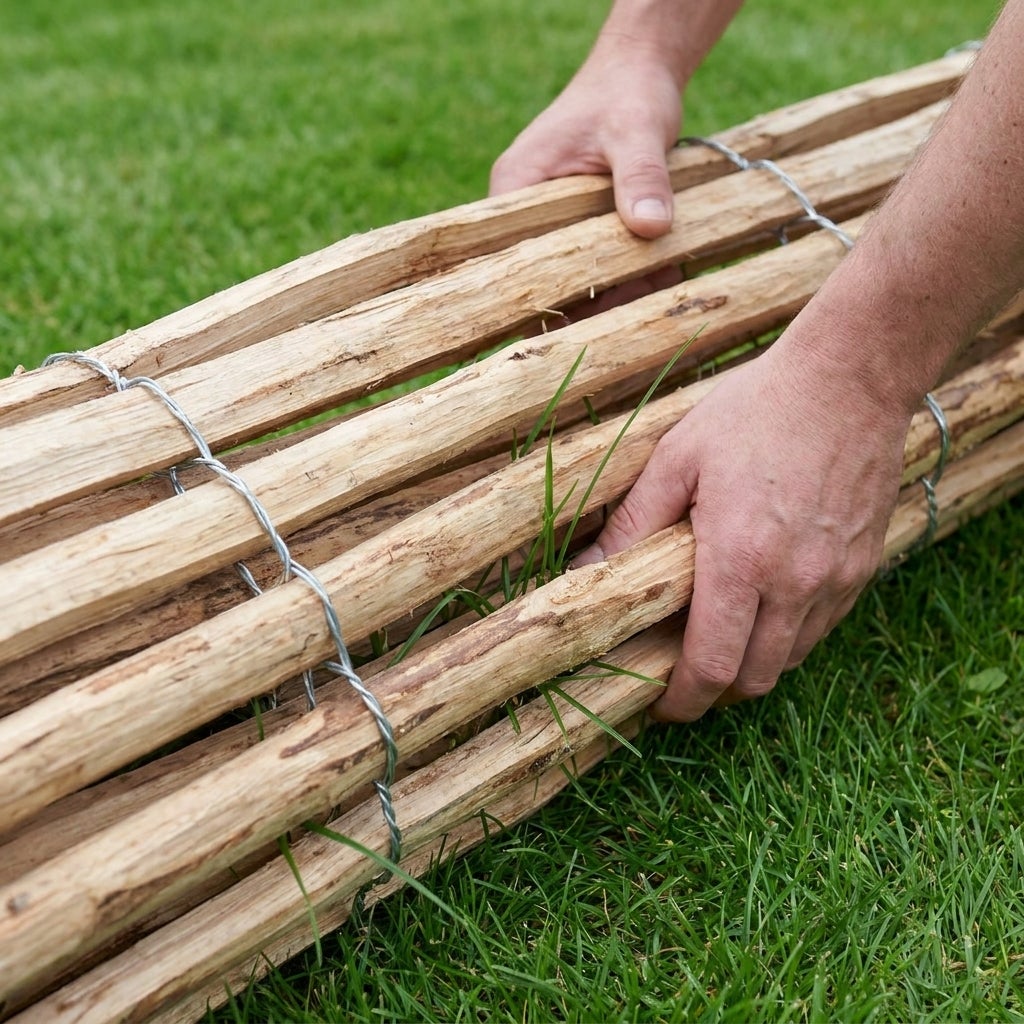 Schapenhek Rol Hazelaarhout 500 x 50 cm - Latafstand 3 - 5 cm