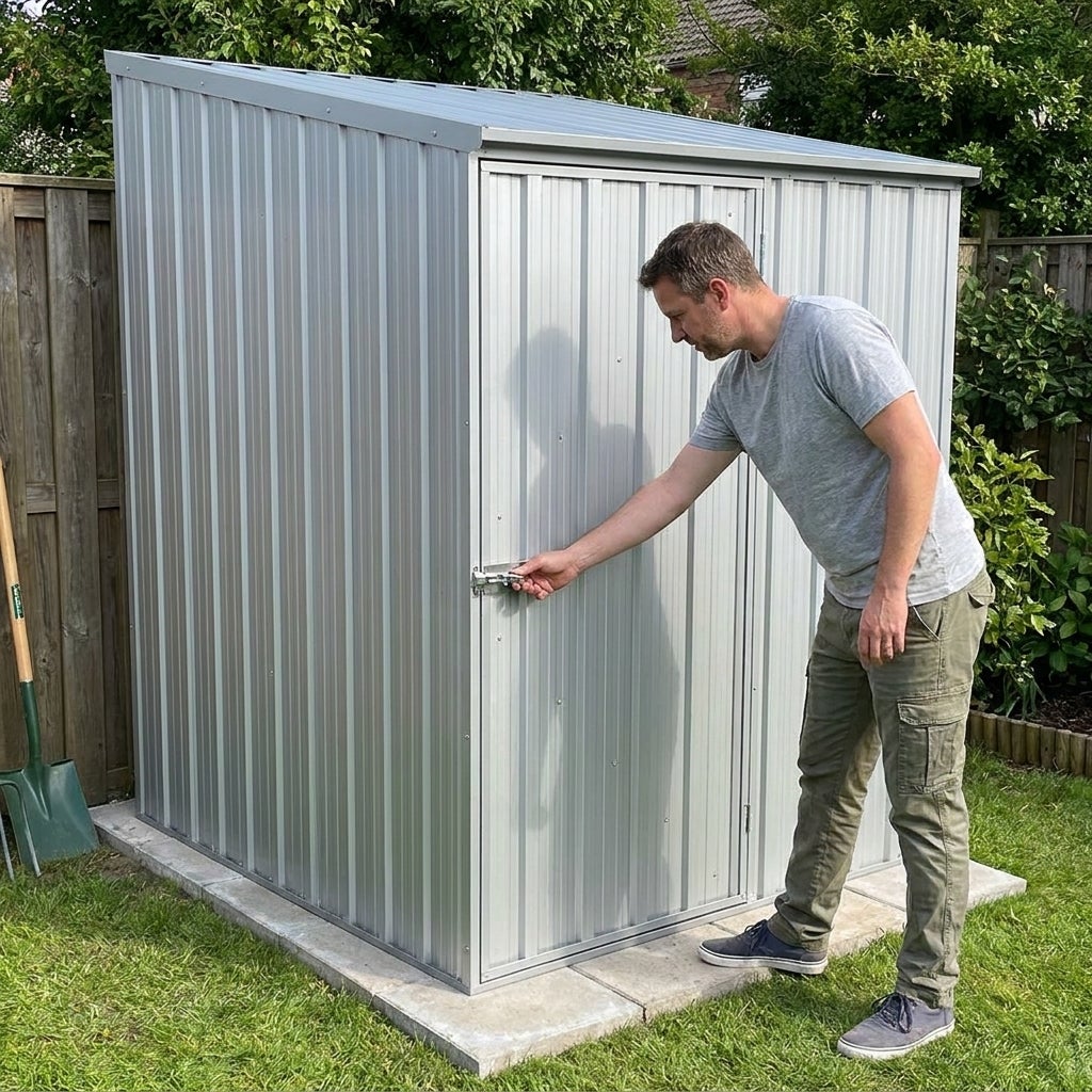 Metalen Tuinhuis Grijs 152 x 152 cm - 2,2 m² 