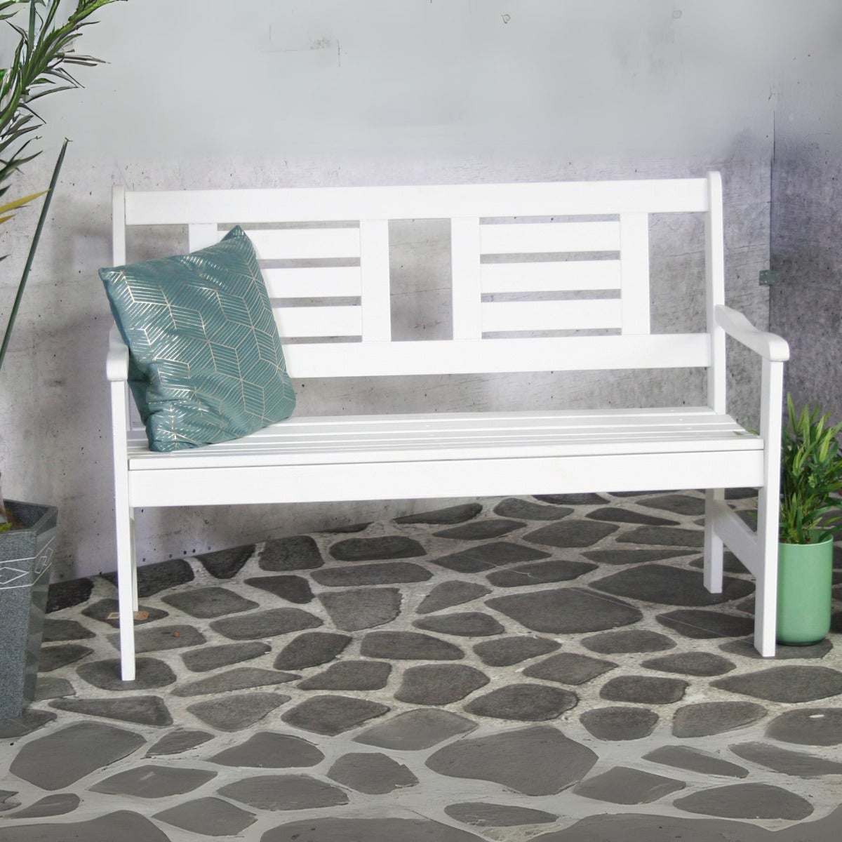 SenS-Line Tuinbank Boulogne 2-zitsbank Wit 120 cm
