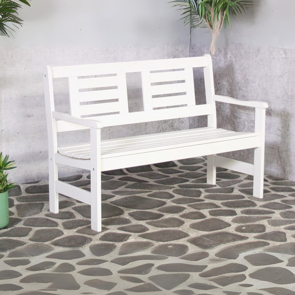 SenS-Line Tuinbank Boulogne 2-zitsbank Wit 120 cm