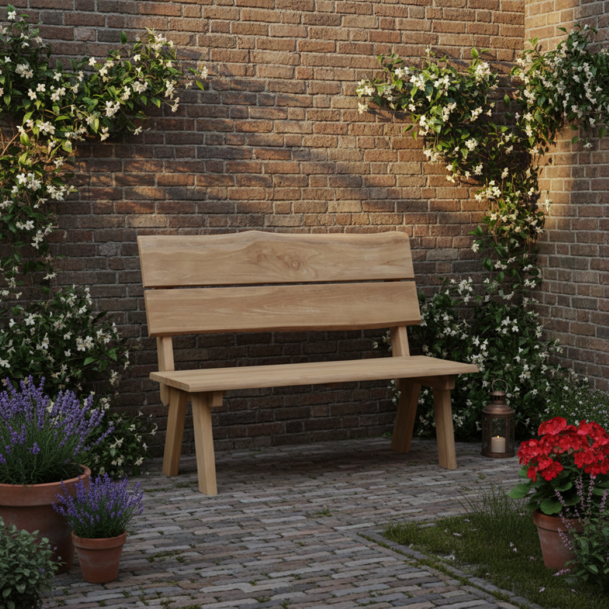 Tuinbank Boomstam 2-zits Teakhout 130 cm