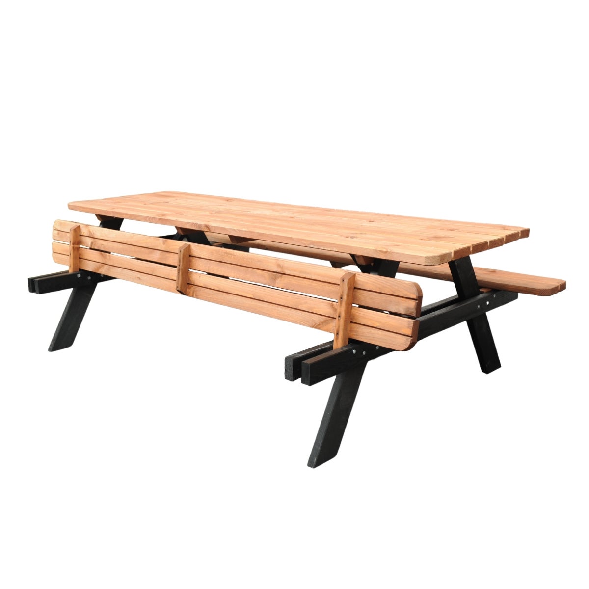 Picknicktafel Deluxe 240 x 70 cm - Bruno  Zwart/Teak
