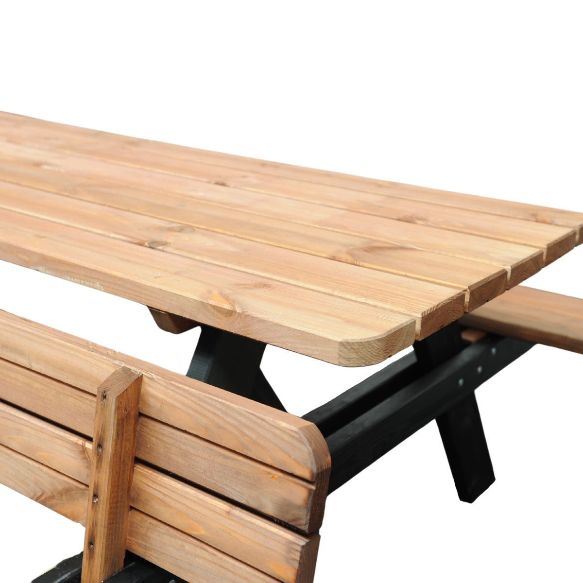 Picknicktafel Deluxe 240 x 70 cm - Bruno  Zwart/Teak