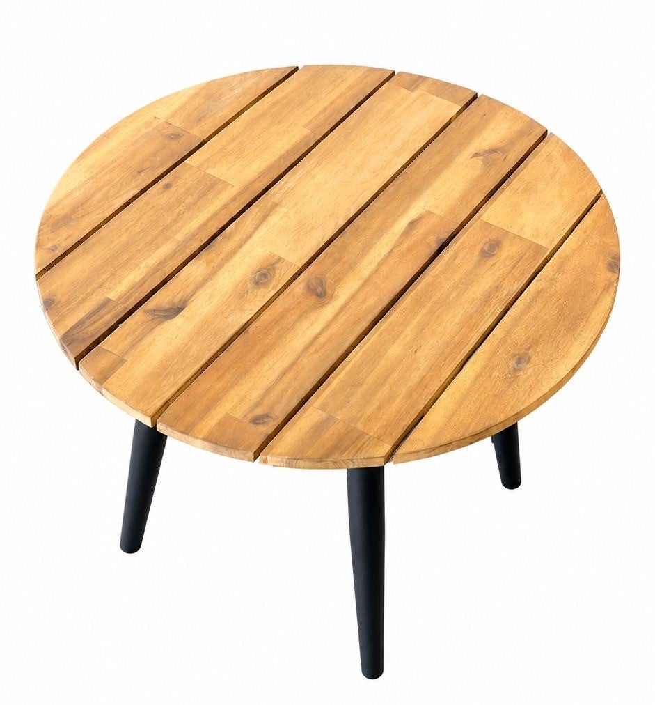 Bijzettafel Charlie 50cm Acacia Hardhout Stalen Poten
