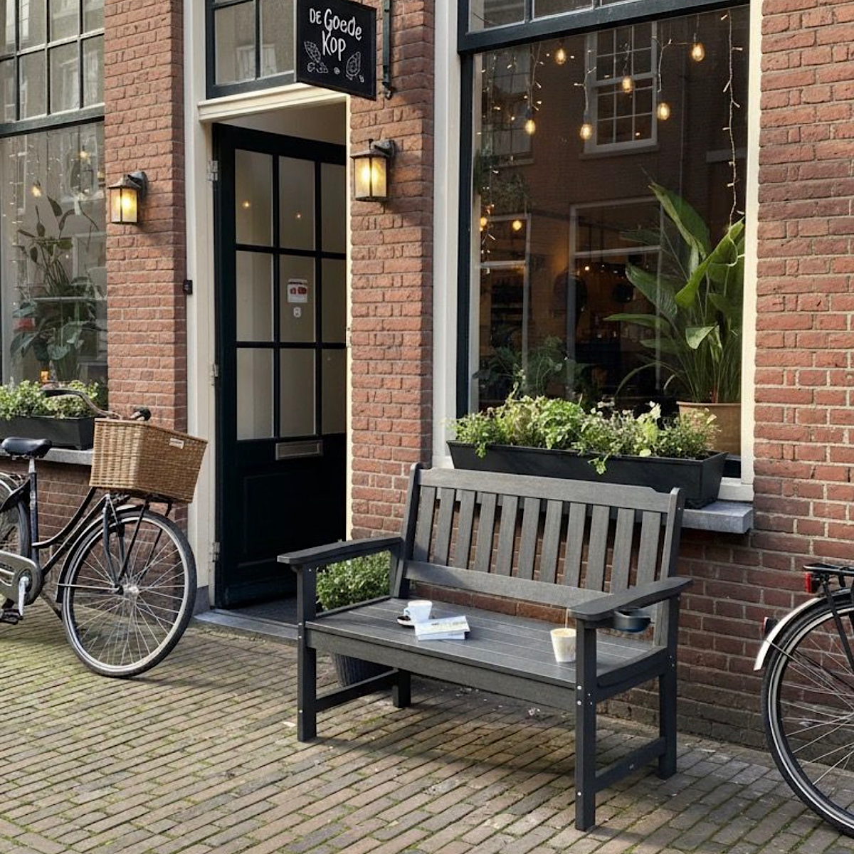 SenS-Line Kunststof Tuinbank Montreal Zwart