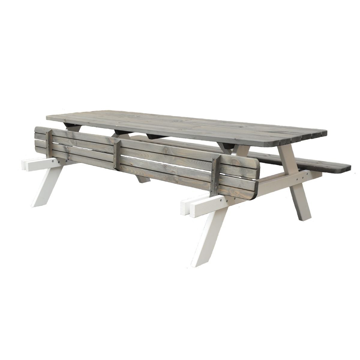 Picknicktafel Deluxe 240 x 70 cm - Grijs / Wit