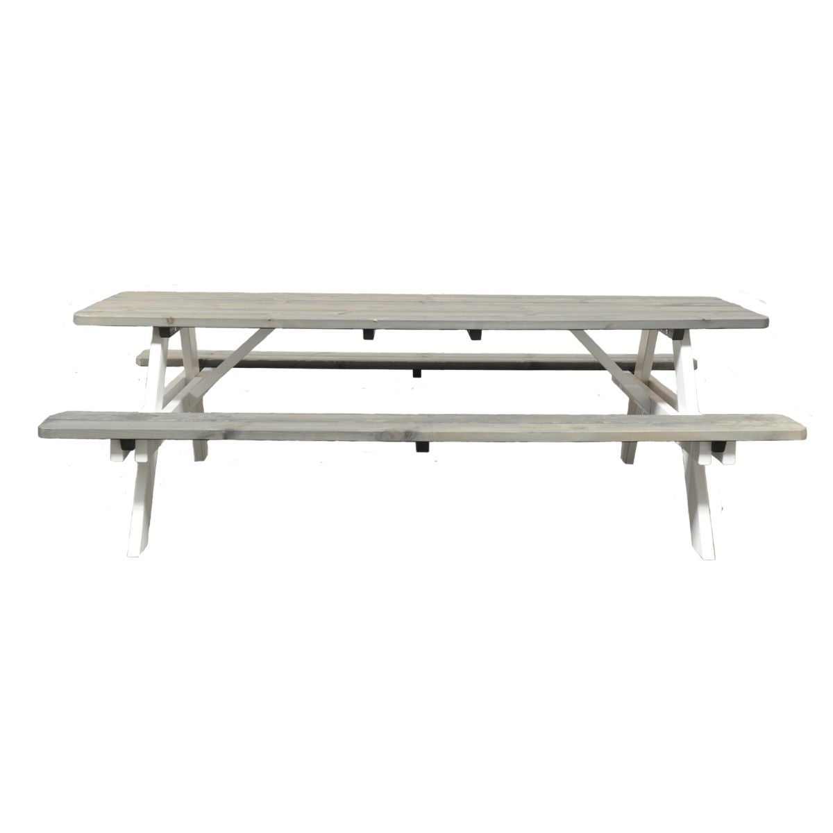 Picknicktafel Deluxe 240 x 70 cm - Grijs / Wit