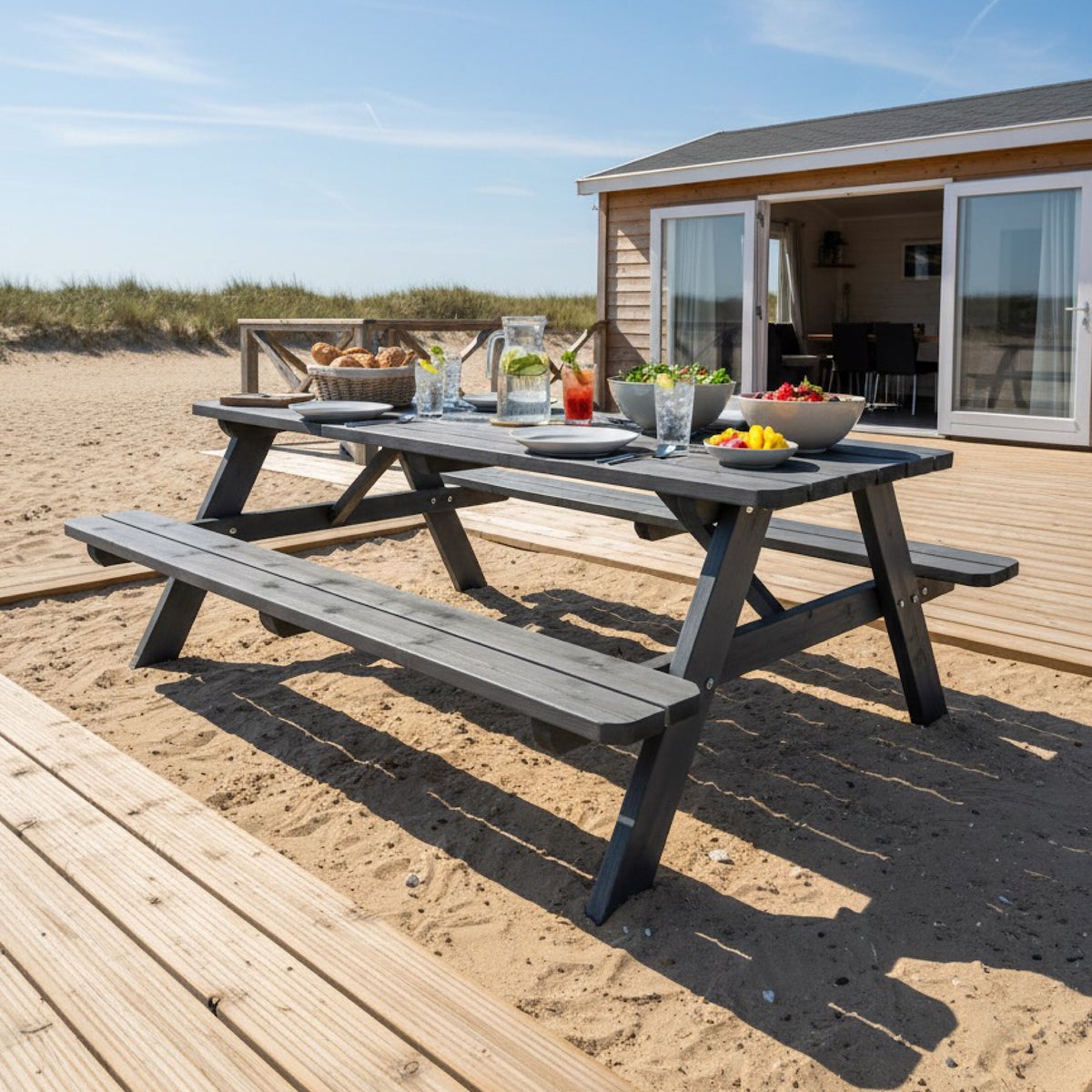 Picknicktafel Deluxe 200 cm Antraciet