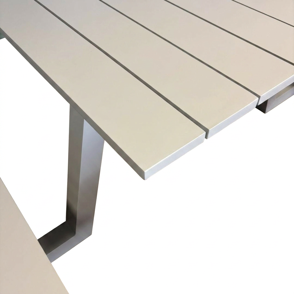 London Aluminium Picknicktafel 180cm Khaki Lichtgrijs
