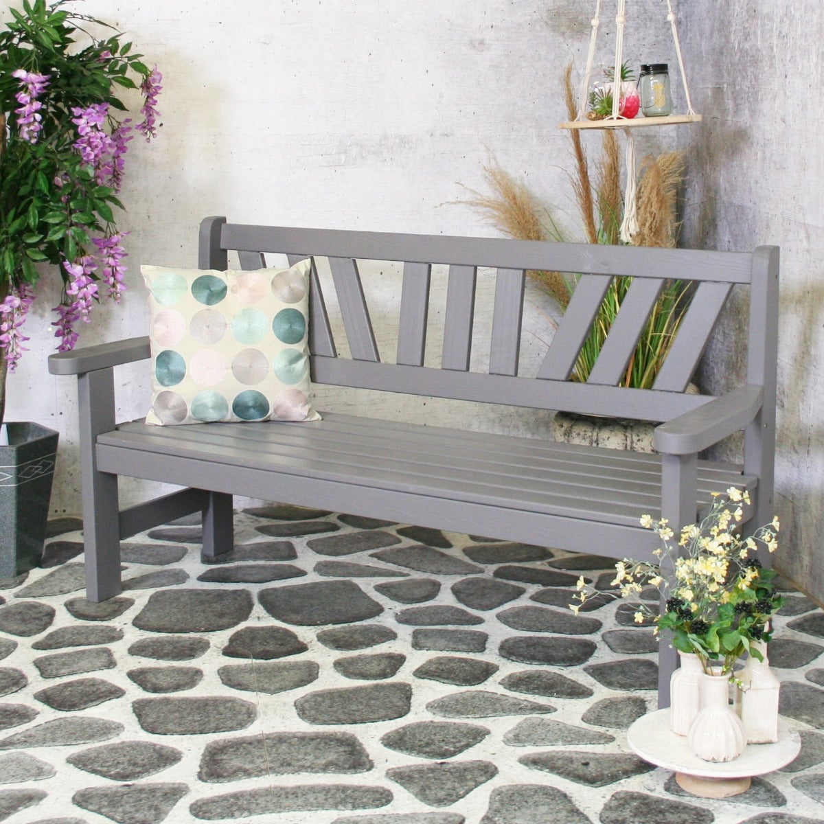 SenS-Line Tuinbank Bretagne 3-zitsbank Grijs 165 cm