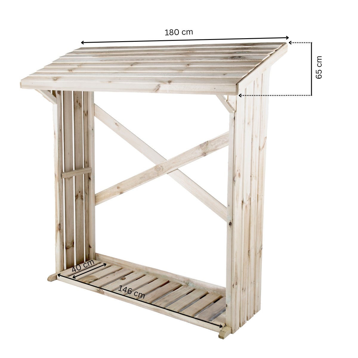 Haardhout Berging Grenen Hout 180 cm