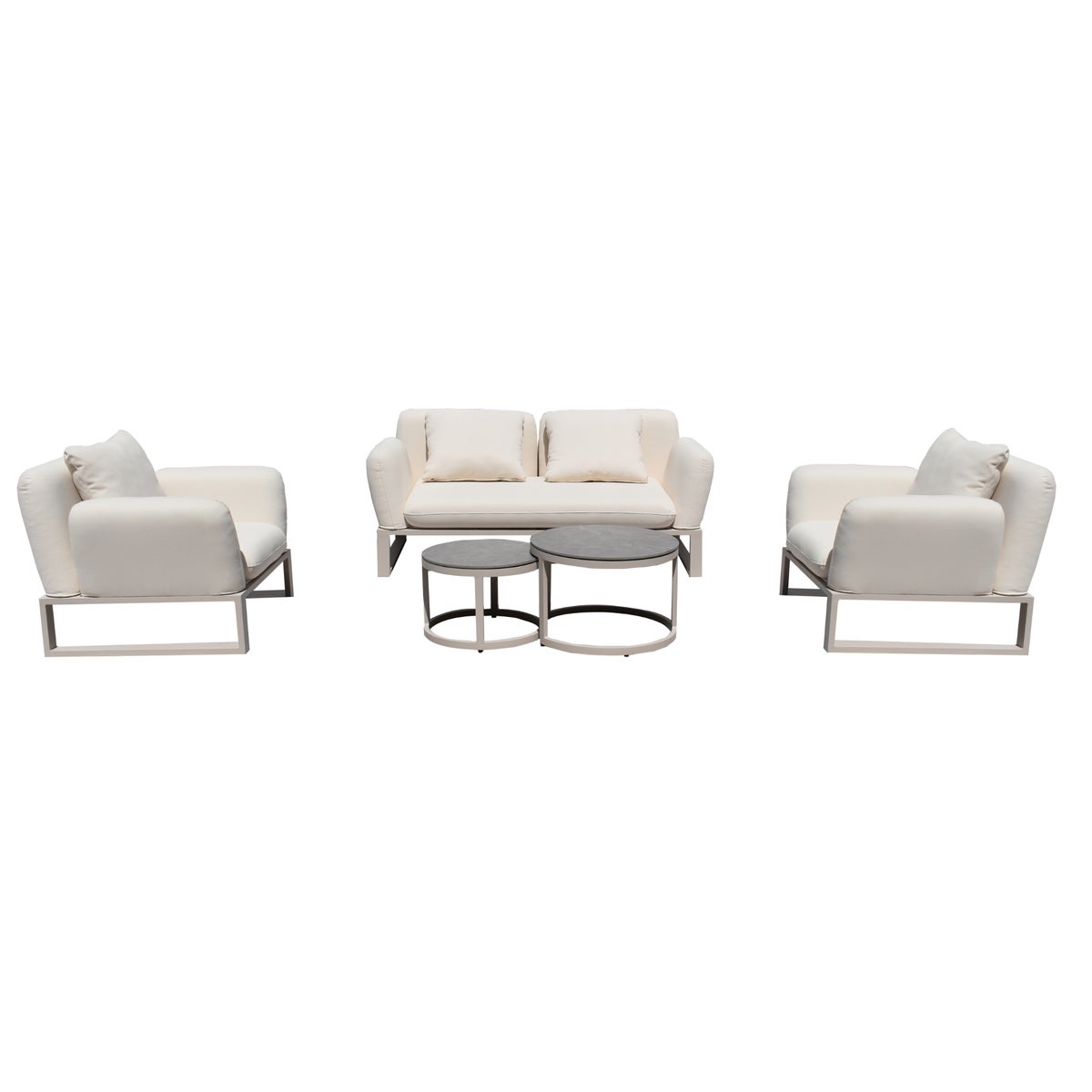 Loungeset Monte Carlo Aluminium Frame 4  Personen