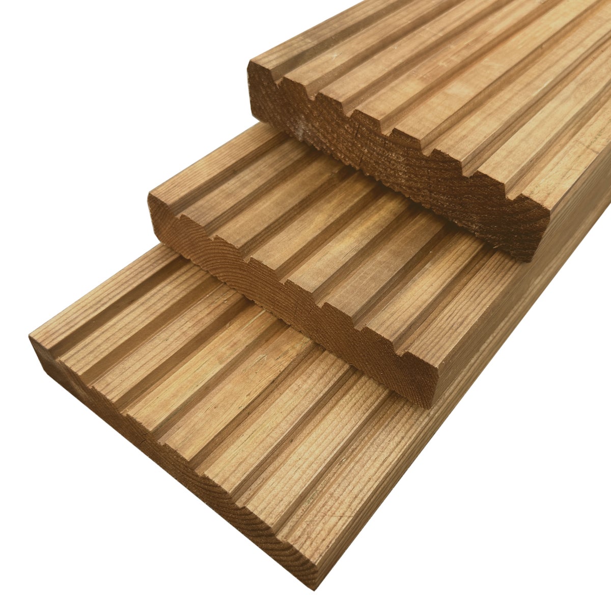 Vlonderplank Vurenhout Bruin Geïmpregneerd 2.8 x 14.5 x 400 cm