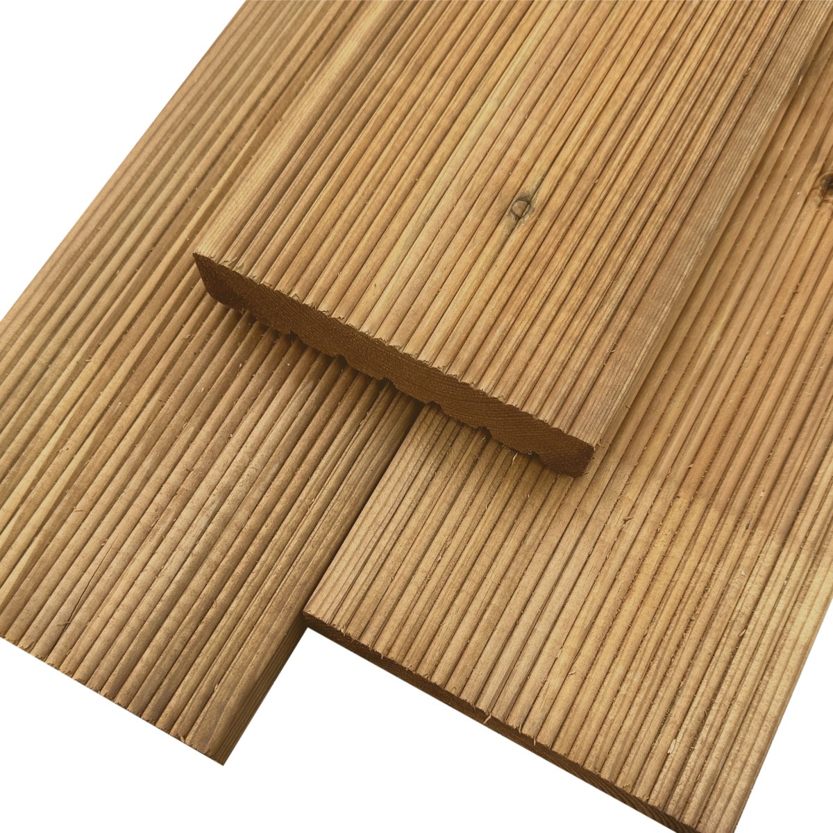 Vlonderplank Vurenhout Bruin Geïmpregneerd 2.8 x 14.5 x 400 cm