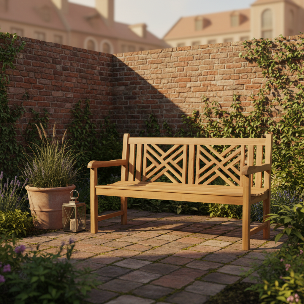 Tuinbank Cross Teakhout 150 cm