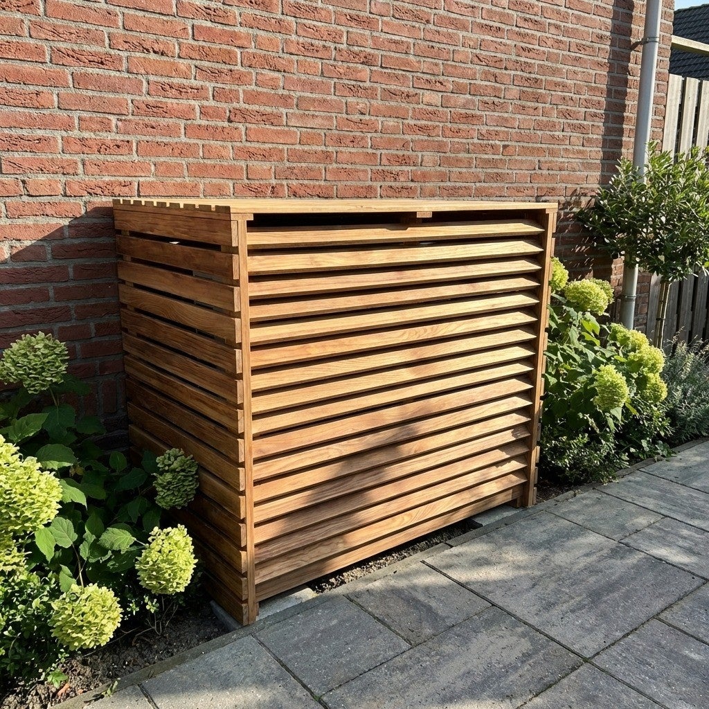 Airco en Warmtepomp Ombouw Bruin Geïmpregneerd Hout