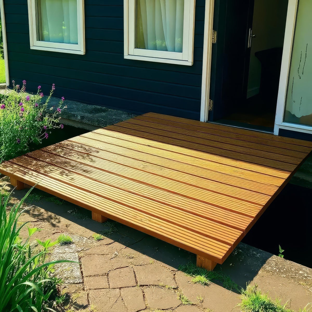 Vlonderplank Vurenhout Bruin Geïmpregneerd 2.8 x 14.5 x 400 cm