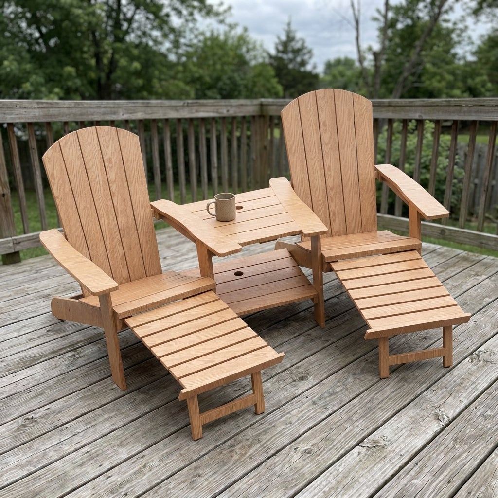 Tuinbank Kunststof Montreal Tete a Tete Woodlook