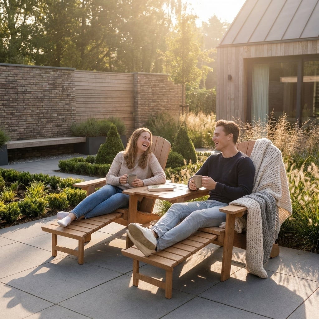 Tuinbank Kunststof Montreal Tete a Tete Woodlook
