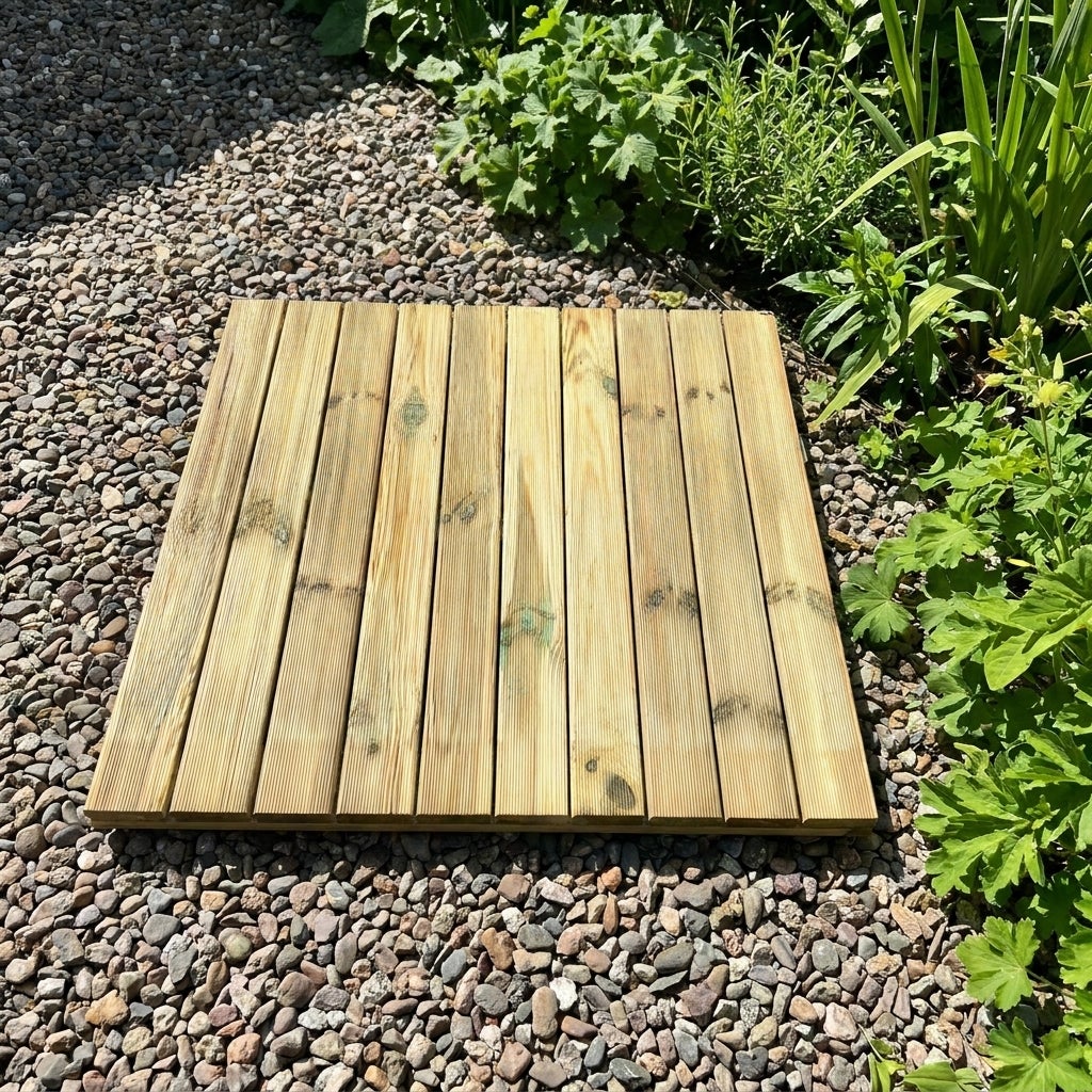 Terrastegel XL Geïmpregneerd Grenenhout 100 x 100 cm