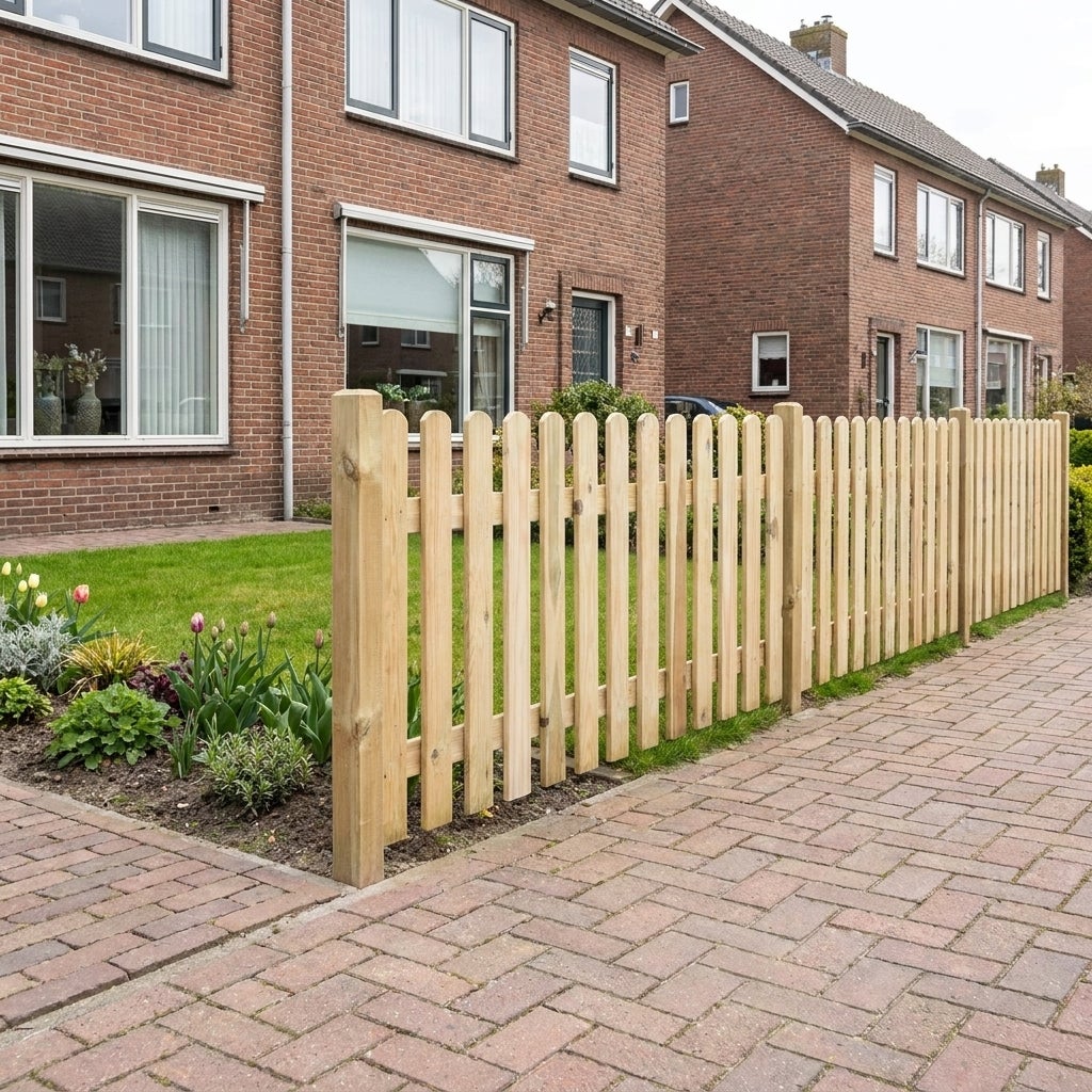 Tuinhek Recht Geimpregneerd Grenen Hout 180 x 80 cm