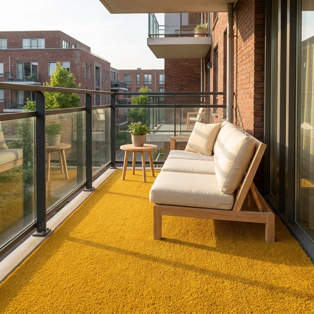 Kunstgras Rol 1 × 2,5 meter Okergeel – 10 mm hoog