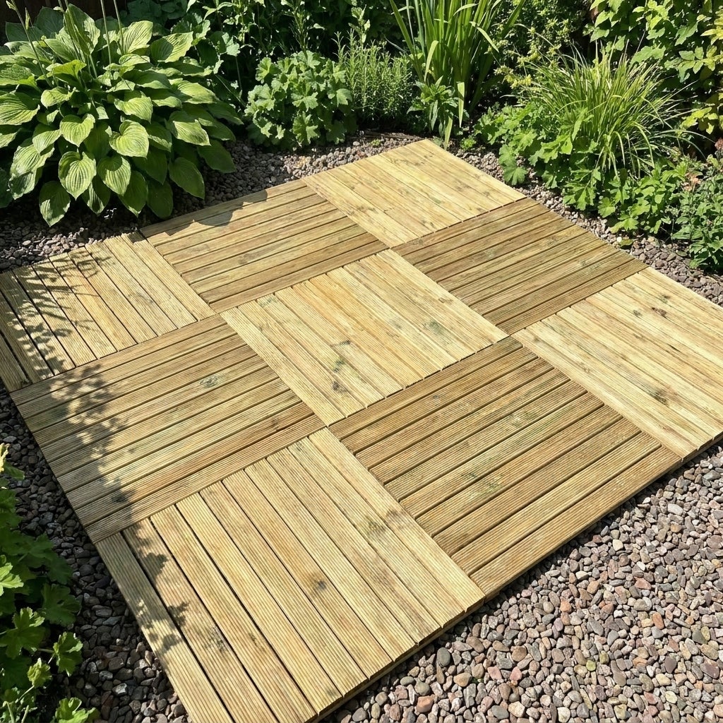 Terrastegel XL Geïmpregneerd Grenenhout 100 x 100 cm