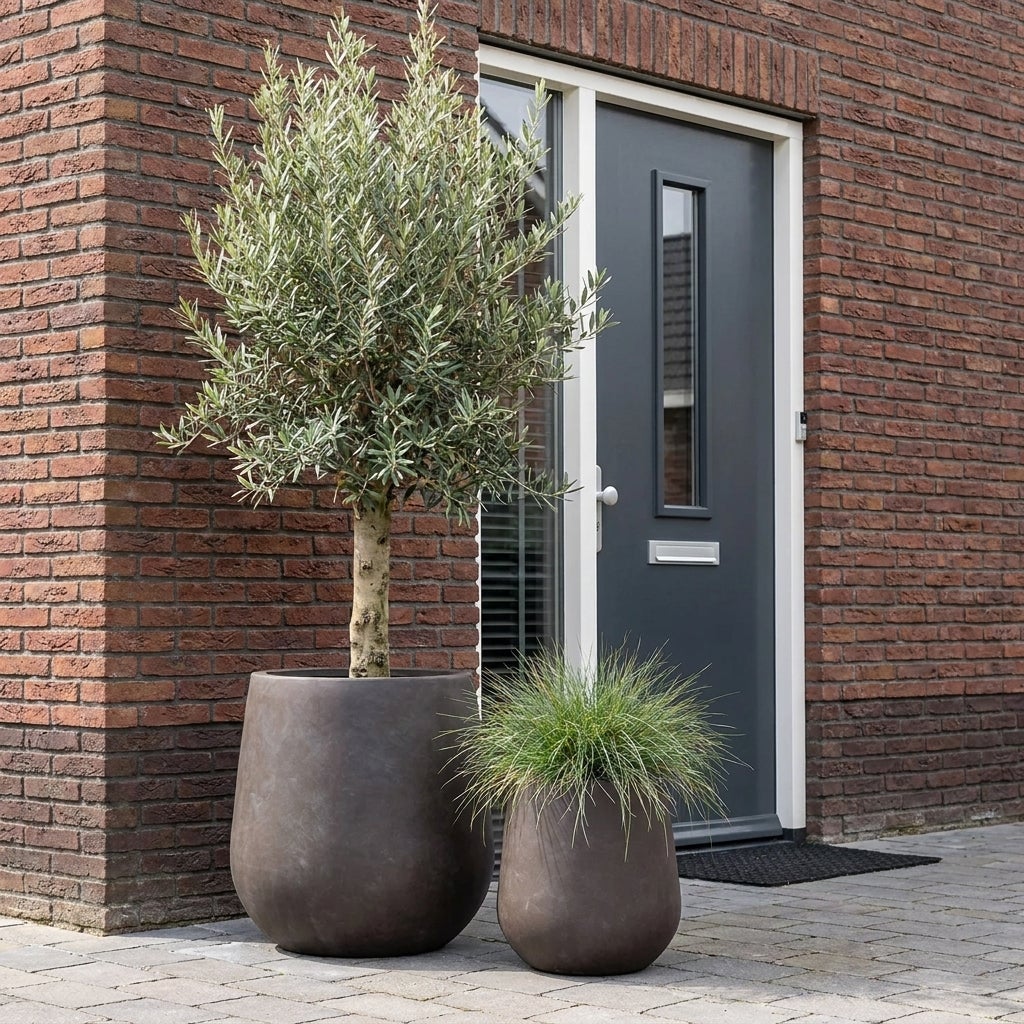 Iris bloempotten - set van 2 - bruin - indoor / outdoor