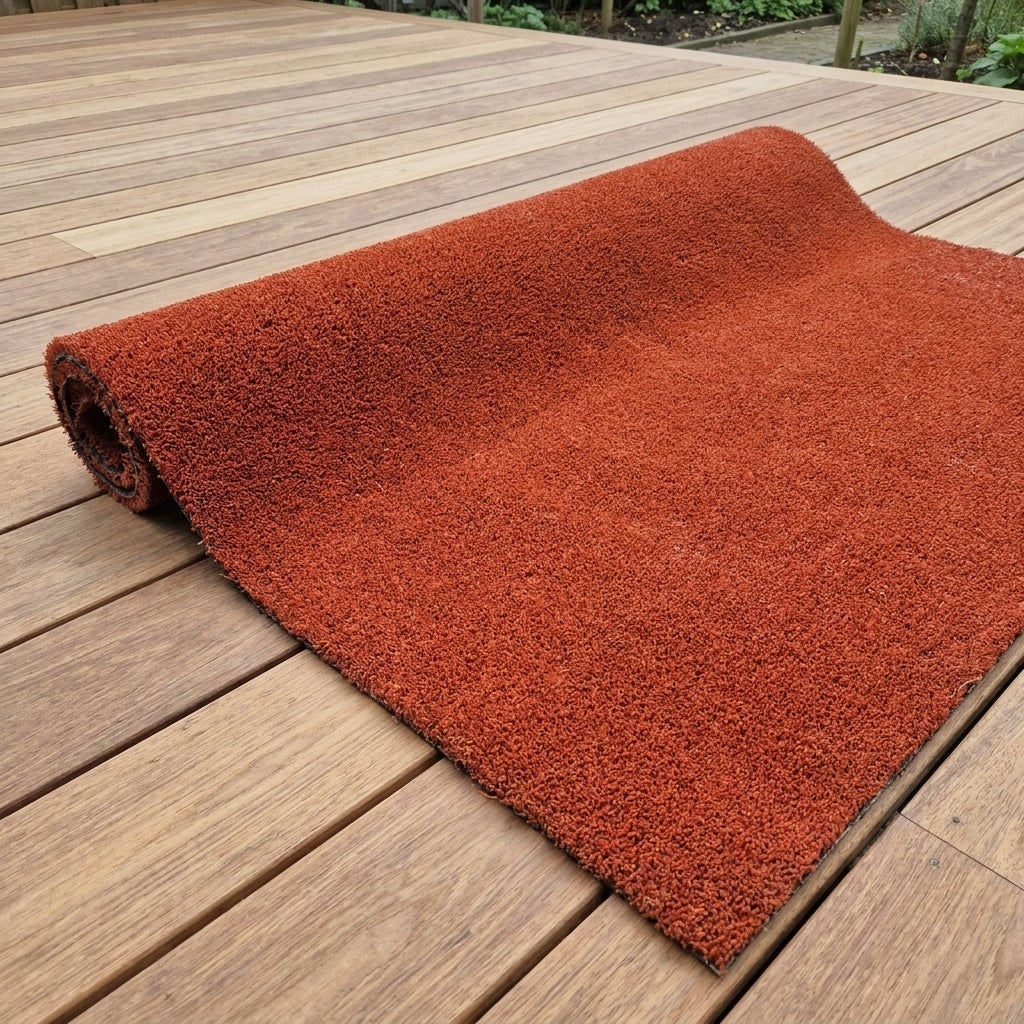 Kunstgras Rol 1 x 5 meter Terracotta Roest Oranje - 10mm hoog