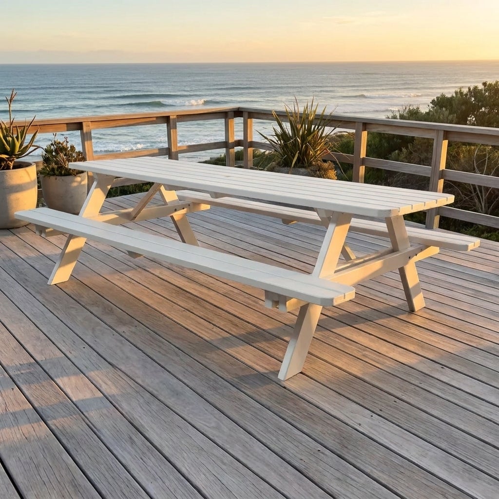 Picknicktafel Deluxe 240 x 70 cm - Wit