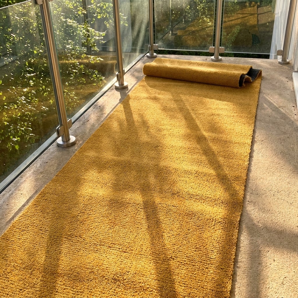 Kunstgras Rol 1 × 10 meter Okergeel – 5 mm hoog