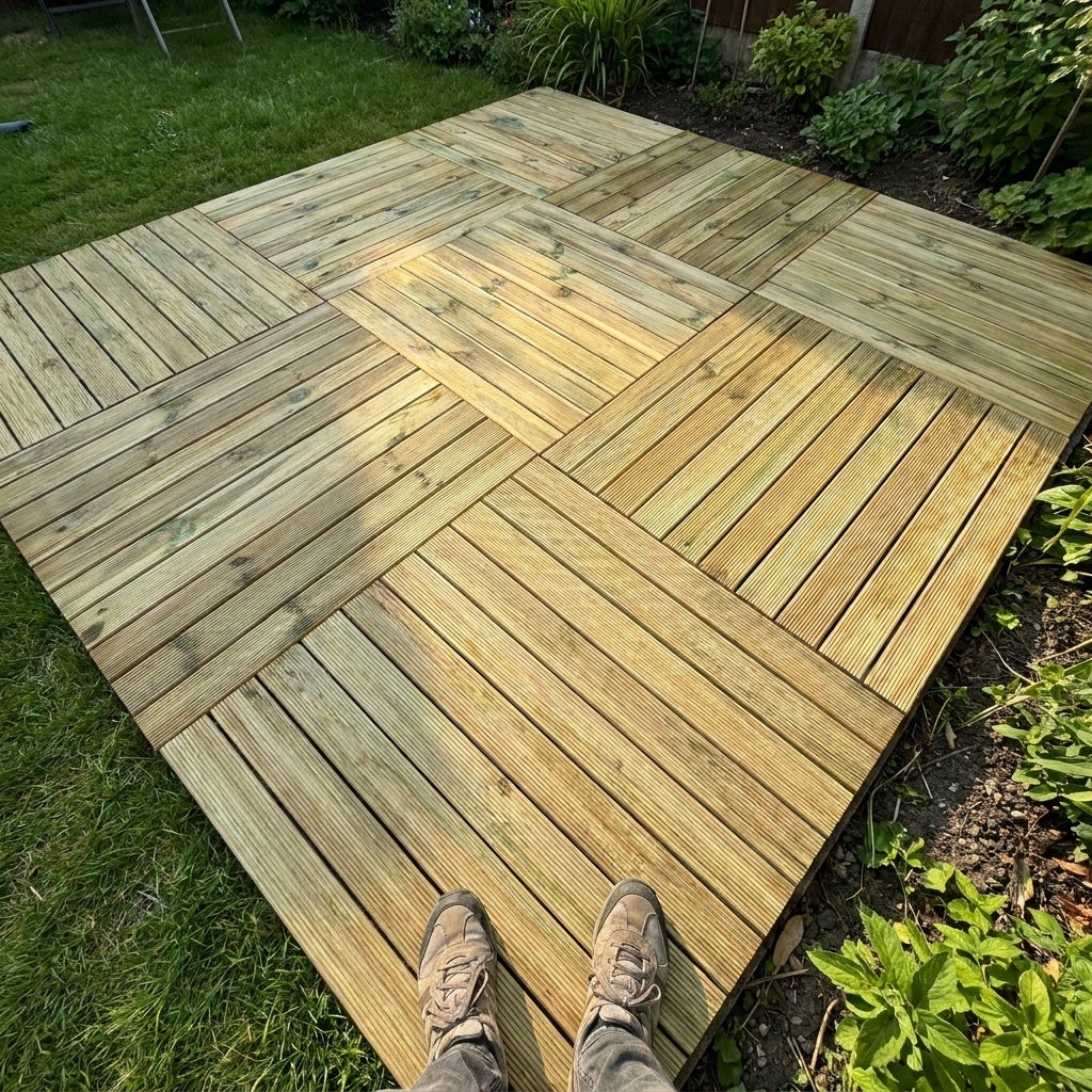 Terrastegel XL Geïmpregneerd Grenenhout 100 x 100 cm