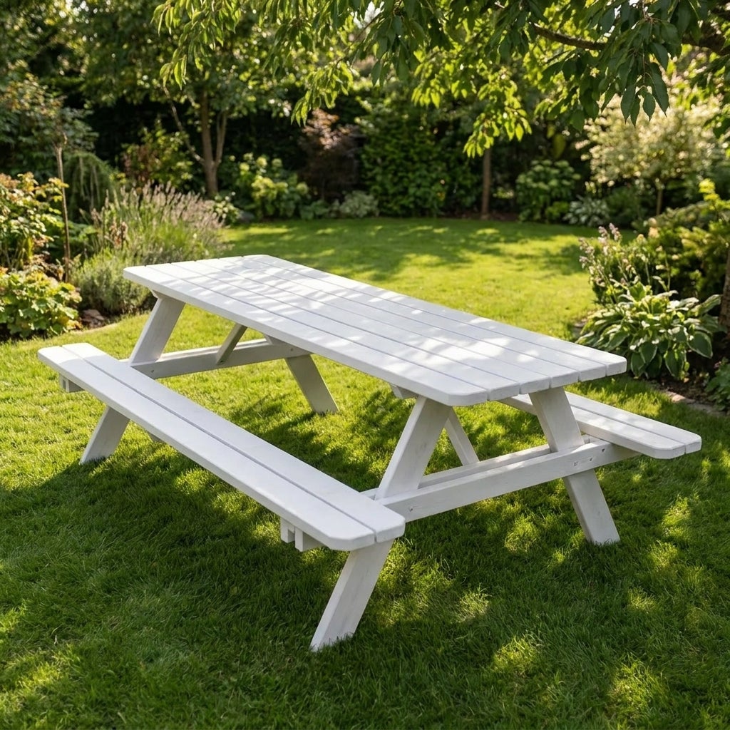 Picknicktafel Deluxe 240 x 70 cm - Wit