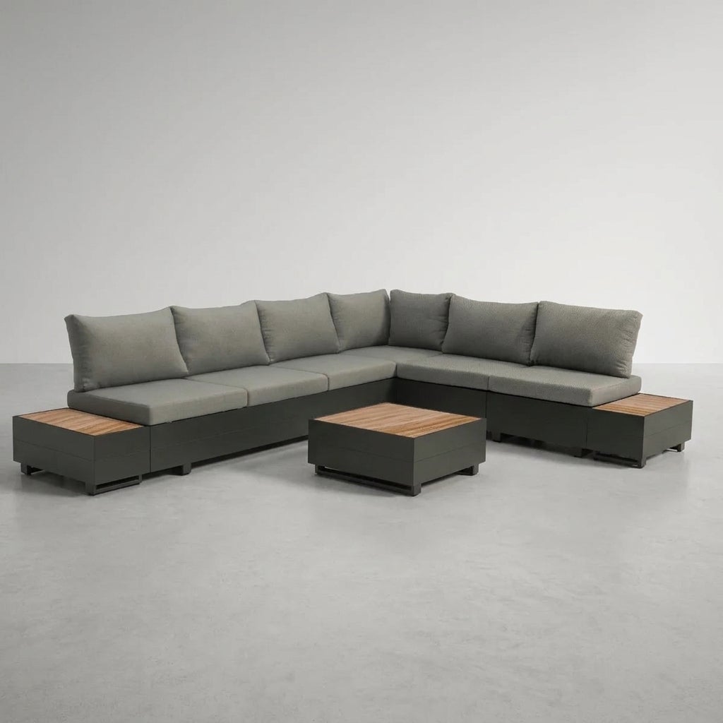 Diego Lounge Tuinset Aluminium met Elementen, Zitkussens en Relax Functie