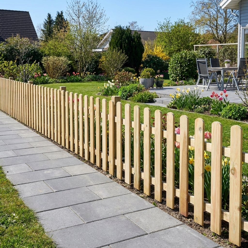 Tuinhek Recht Geimpregneerd Grenen Hout 180 x 80 cm