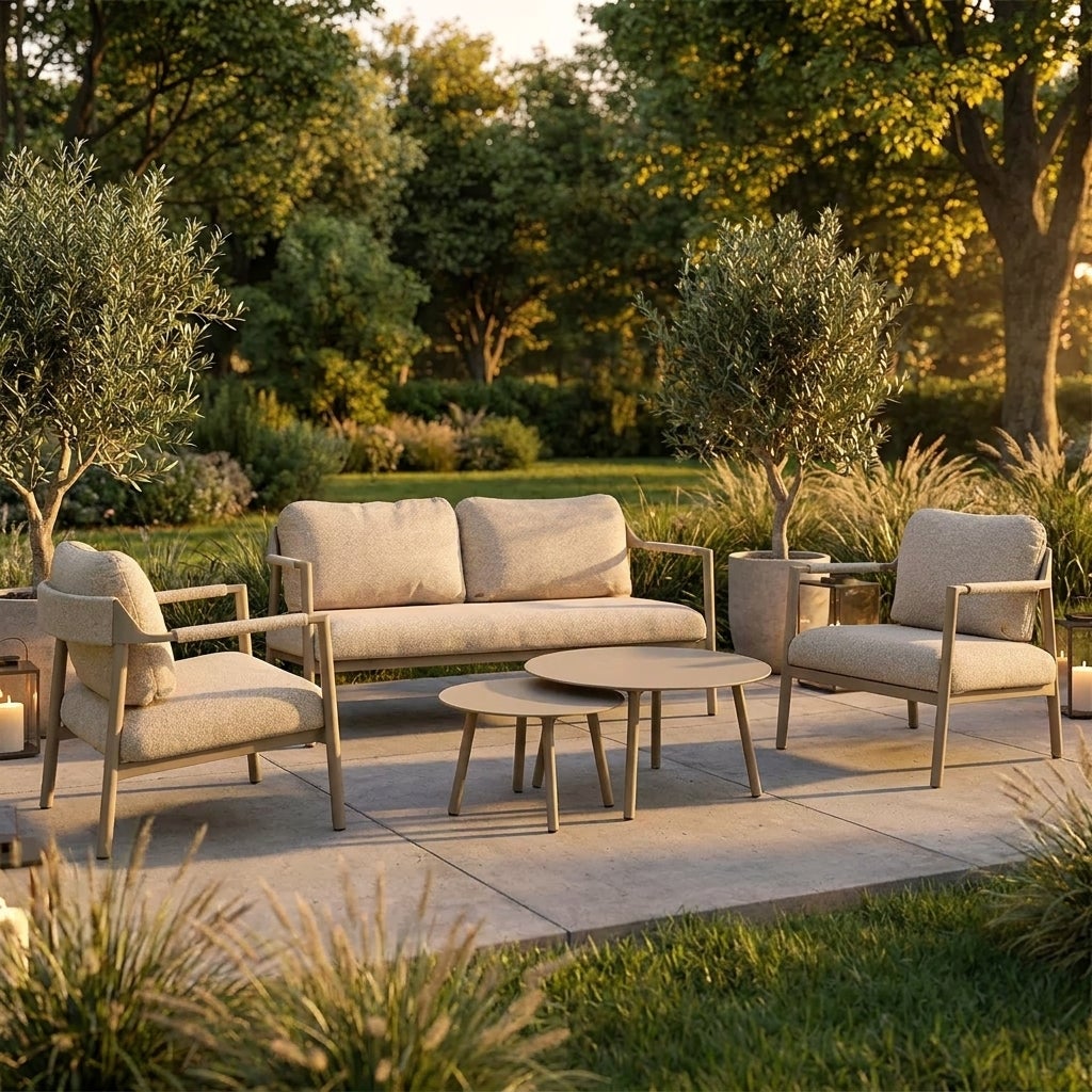 Loungeset Capri - 2 luxe fauteuils + loungebank