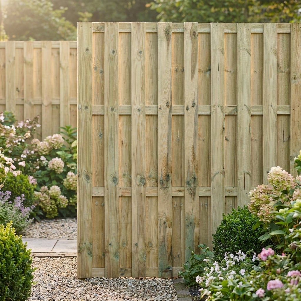Tuinscherm Recht Budget Geniet Geimpregneerd Grenen 180 x 180 cm