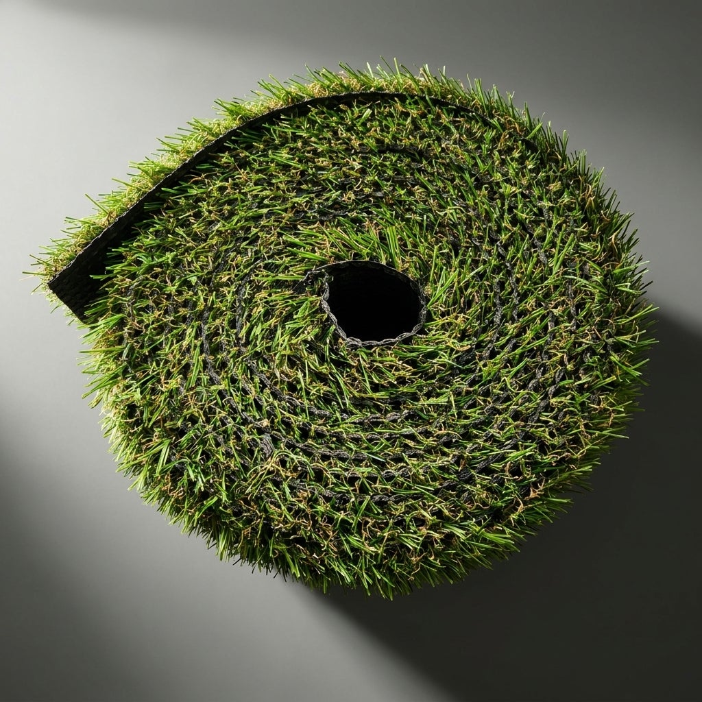Kunstgras Naturel Groen/Bruin 1 x 4 meter – Poolhoogte 20 mm