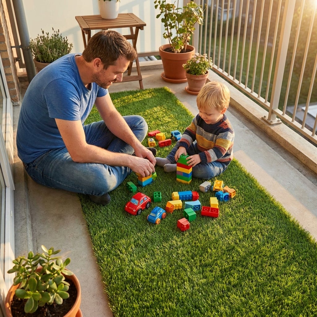 Kunstgras Naturel Groen/Bruin 1 x 4 meter – Poolhoogte 20 mm