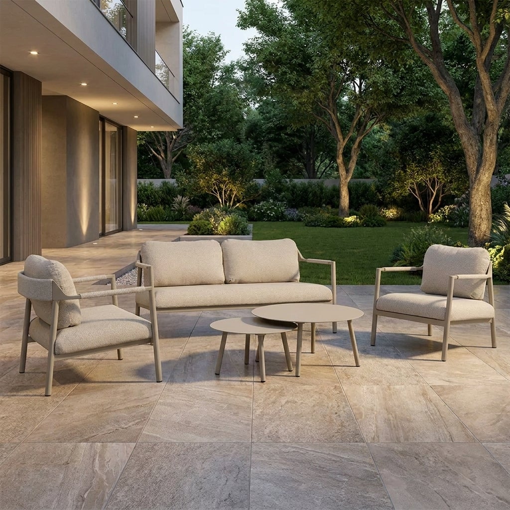 Loungeset Capri - 2 luxe fauteuils + loungebank