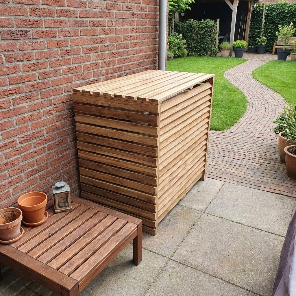 Airco en Warmtepomp Ombouw Bruin Geïmpregneerd Hout