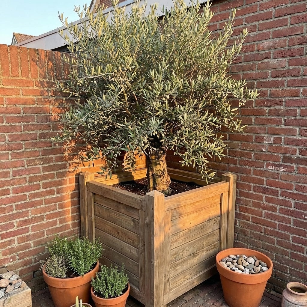 Plantenbak XL Olijfboom Olivier 100 x 100 x 100 cm