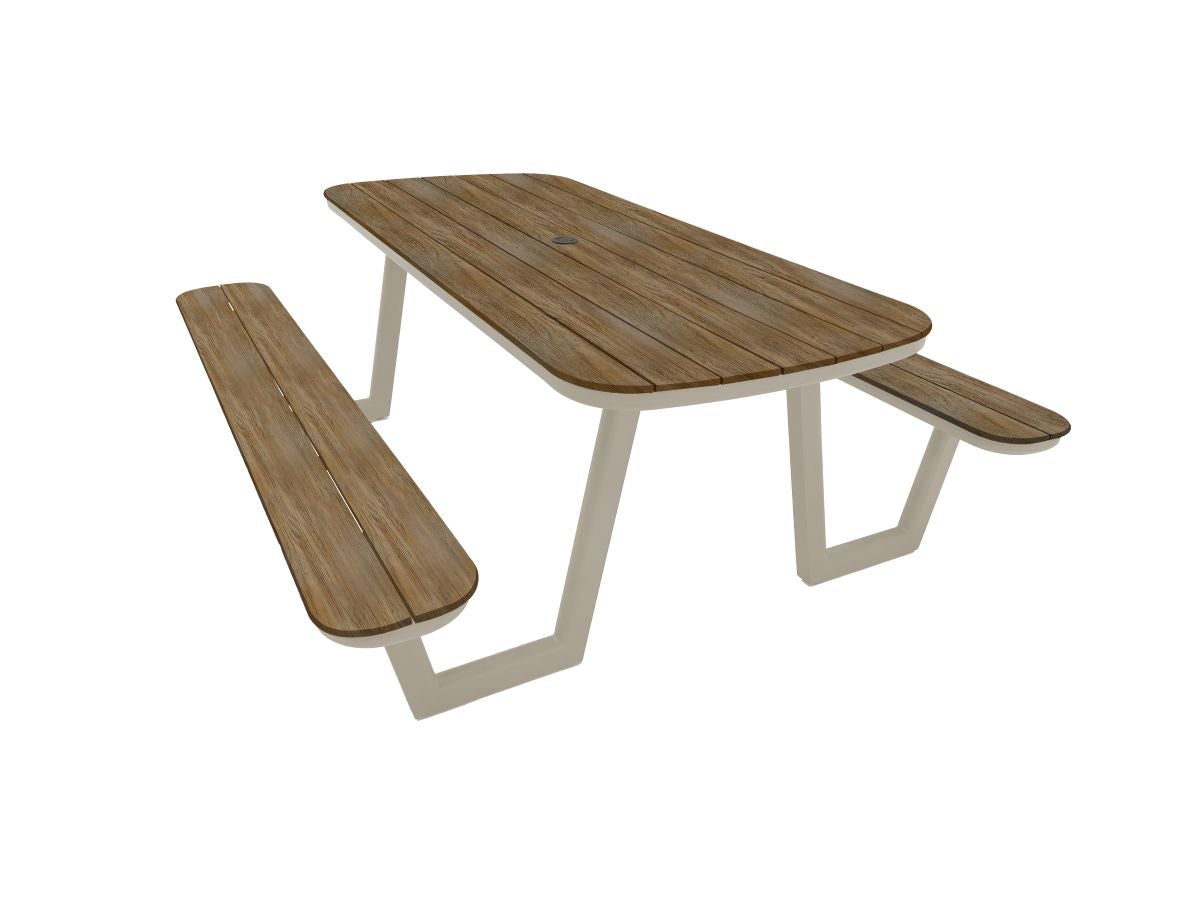 Lazio Picknicktafel 200cm Aluminium en Polywood