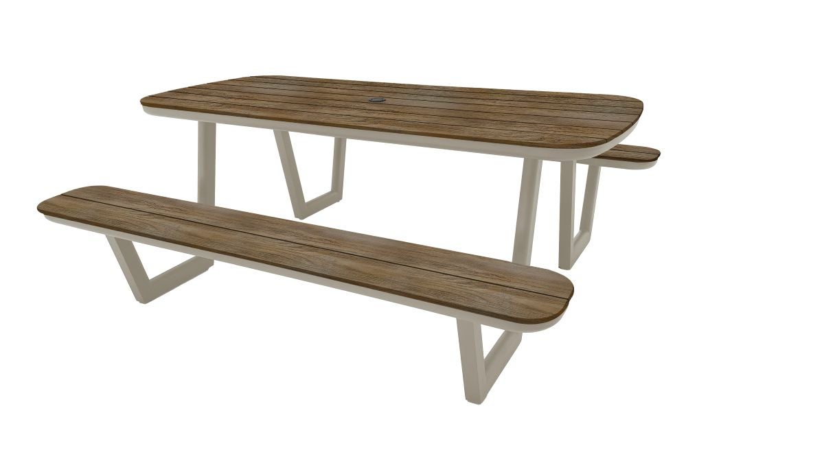 Lazio Picknicktafel 200cm Aluminium en Polywood