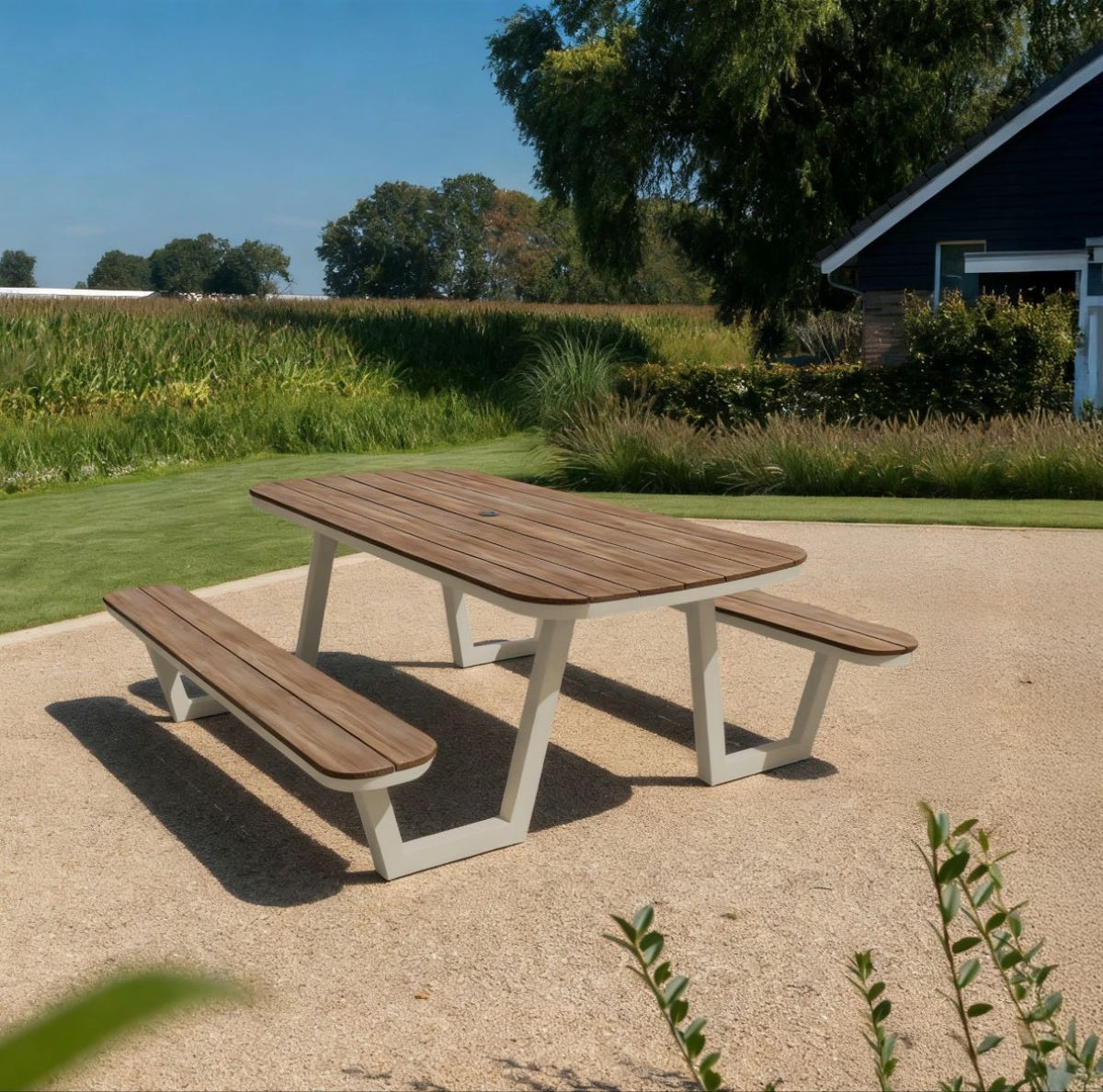 Lazio Picknicktafel 200cm Aluminium en Polywood