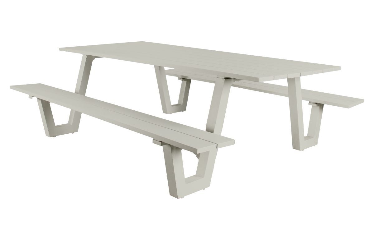London Aluminium Picknicktafel 180cm Khaki Lichtgrijs